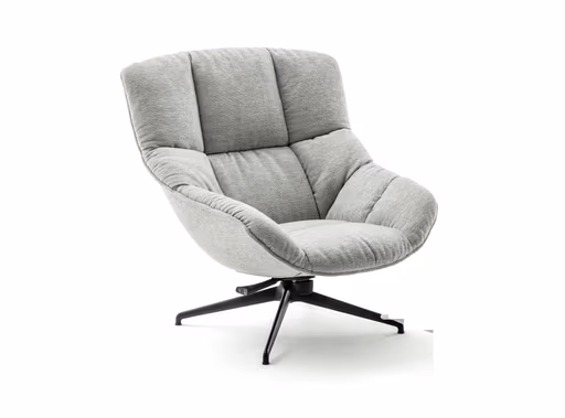 Sessel Unn - Stoff, Hellgrau