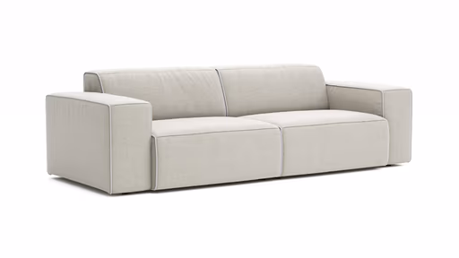 Sofa Elementos - 3-Sitzer, Stoff, Natur