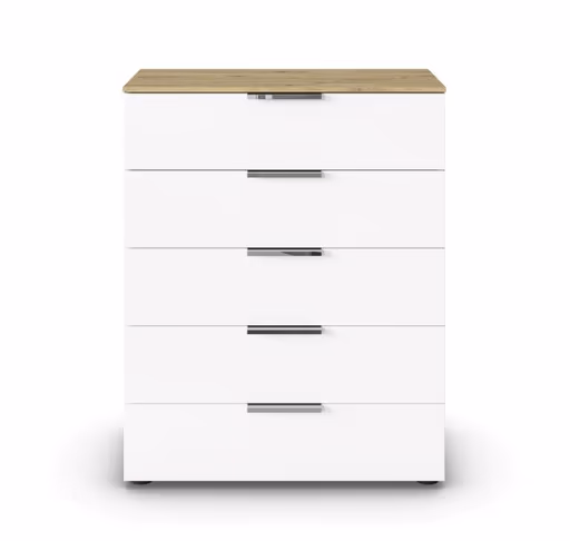 Kommode RIPP- Eiche Dekor, Weiß