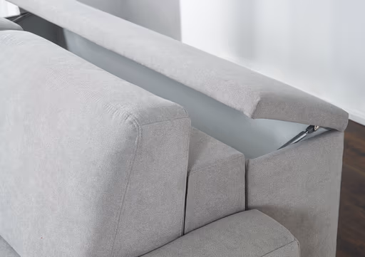 Faltbett EM Davos - mit Schlaffunktion, Stoff, Grau