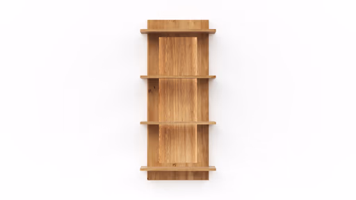 Wandregal Hillsboro - inkl. Beleuchtung, Wildeiche natur, geölt