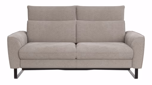 Sofa Avela - 2-Sitzer inkl. Sitzvorzug motorisch und Kopfteil verstellbar, Stoff, Bisquit