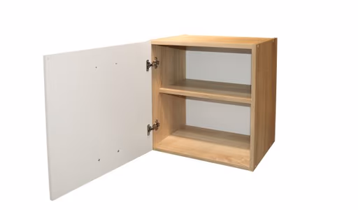 Hängeschrank- B ca. 50 cm, Eiche Dekor, Weiß, Matt