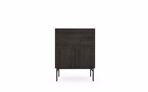 Highboard Edge -  Schwarz, Gebeizt