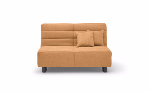 Funktionssofa EASY Optik D - 2-Sitzer, 140 cm inkl. Schlaffunktion, Stoff, Gelb