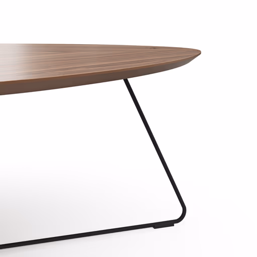 Couchtisch Fano - LBH ca. 96x86x38 cm, Nussbaum, Furnier