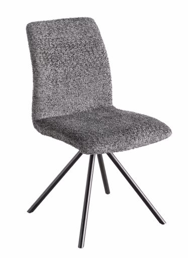 Stuhl Sedana - drehbar, Stoff, Dunkelgrau