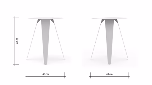 Beistelltisch Signe - BHT ca. 40x50x40 cm, Lack, Beige