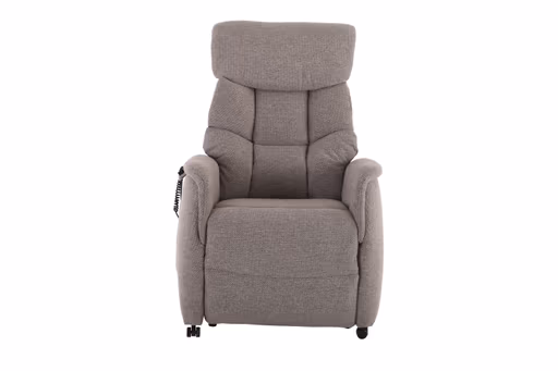 TV-Sessel MARLO - Aufstehhilfe, Relaxfunktion, Kopfteilverstellung, Stoff, Braunbeige