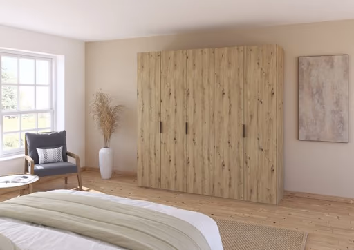 Drehtürenschrank ROVERO- B ca. 225 cm, Eiche Dekor