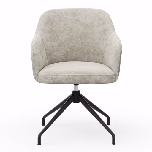 Stuhl Litchfield - drehbar und höhenverstellbar, Stoff, Hellgrau