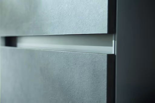 Inselküche 52.210 GL 1 520, Beton Schiefergrau Nachbildung