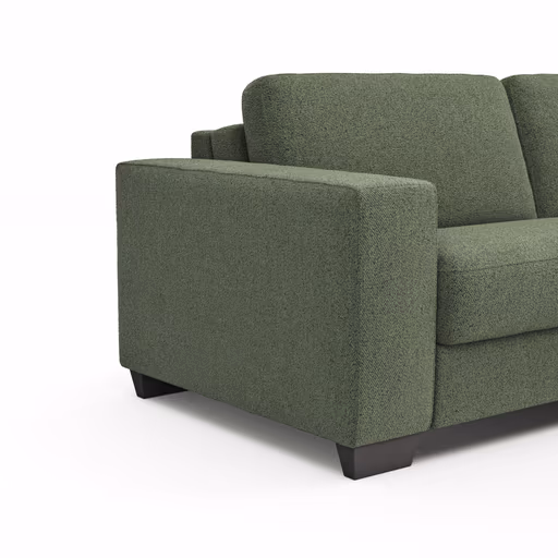 Sofa Nuoro - 3-Sitzer inkl. Schlaffunktion, Stoff, Olivgrün