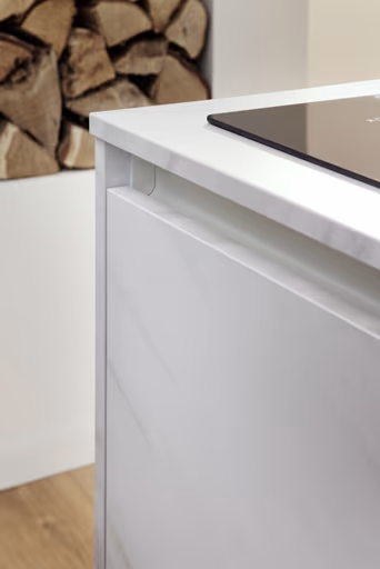 Inselküche 51.220 CO 6 524, Stahlblau