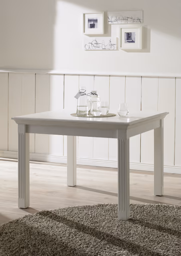 Esstisch -  LB ca. 160x90 cm, Lack, weiß