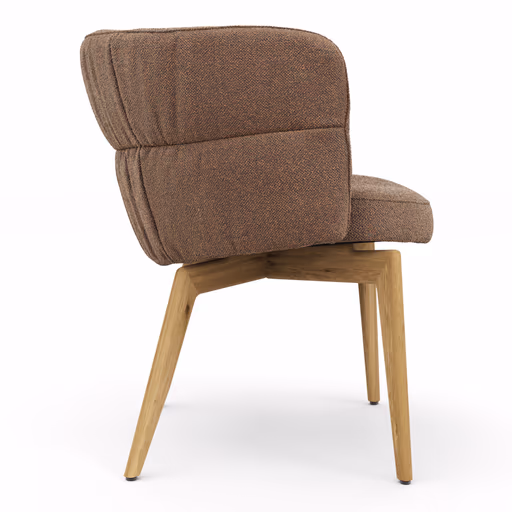 Armlehnstuhl Milana - Stoff, Cognac