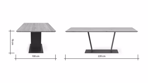 Esstisch Belfast - LB ca. 220x100 cm, Eiche massiv, legno geölt