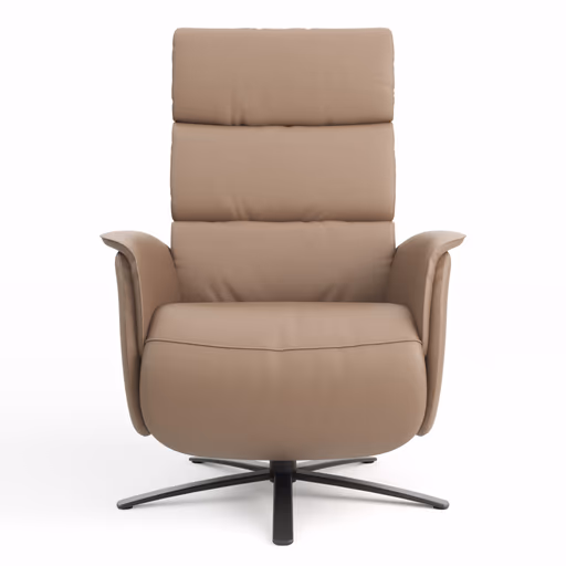 Relaxsessel Amila - Größe M, inkl. 2-motorischer Relaxfunktion und Kopfteilverstellung, Leder, Rauchbraun