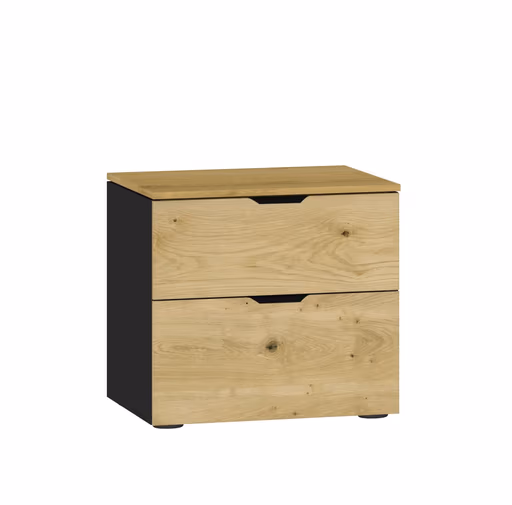Nachtkommode JOIN IT- Eiche Dekor, Schwarz