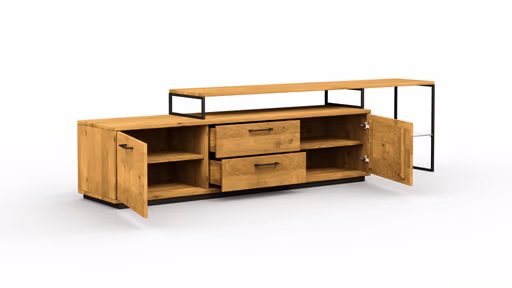 Lowboard Savannah - Aufsatz rechts, Wildeiche massiv, natur geölt