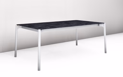 Esstisch - ausziehbar, LB ca. 320x100 cm, Keramik, Marmor Schwarz