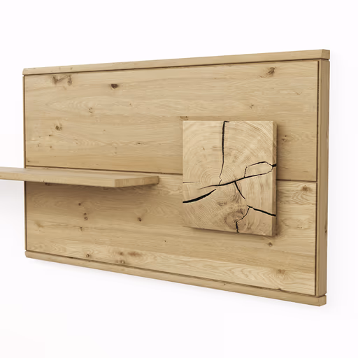 Wohnwand Amora - Wildeiche massiv bianco