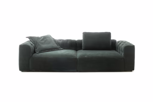 Sofa - 2-Sitzer, Stoff, Grün