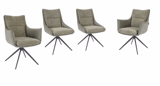 Armlehnstuhl MANDY - drehbar, Stoff, Grün