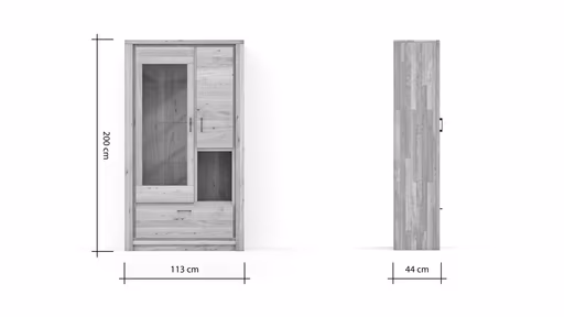 Vitrine Farmingdale - Eiche massiv, legno 