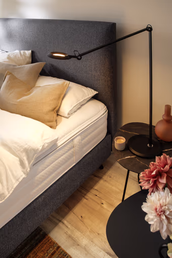 Boxspringbett Navelli 1 - Liegefläche ca. 180x200 cm, Stoff, Grau