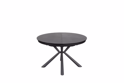 Esstisch MALEKO - ausziehbar, Ø/H ca. 120x76 cm, Glaskeramik, Dunkelgrau