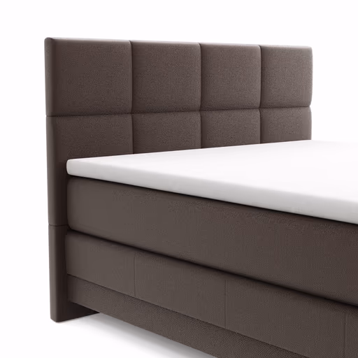 Boxspringbett Alpin Luxe - Liegefläche ca. 160x200 cm, Stoff, Dunkelbraun