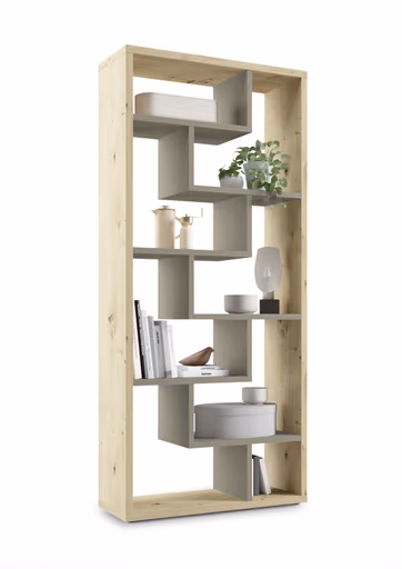 Raumteiler - B ca. 90 cm, Asteiche, Taupe