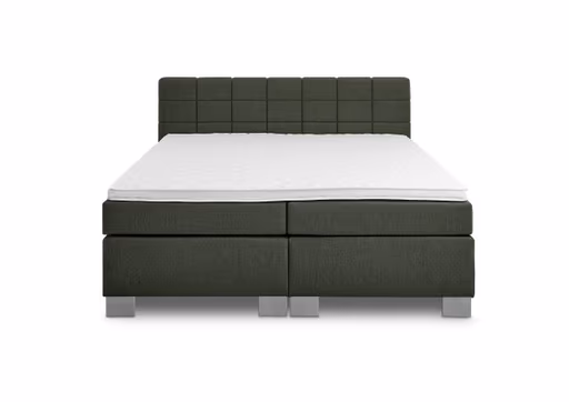 Boxspringbett HAIKOS- Liegefläche ca. 180x200 cm, Stoff, Olive, TFK H2/TFK H2