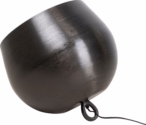 Bodenleuchte- DH ca. 50x50 cm, Stahl vernickelt, Schwarz, Gold