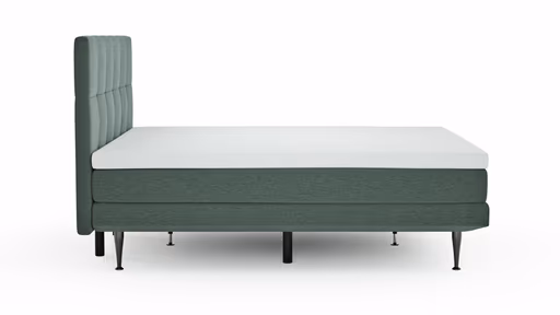 Boxspringbett Valencia - Liegefläche ca. 180x200 cm, Stoff, Dunkelgrün