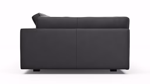Sofa Aprino 3 - 4-Sitzer XXL, Dickleder, schwarz, Armlehne Kissen
