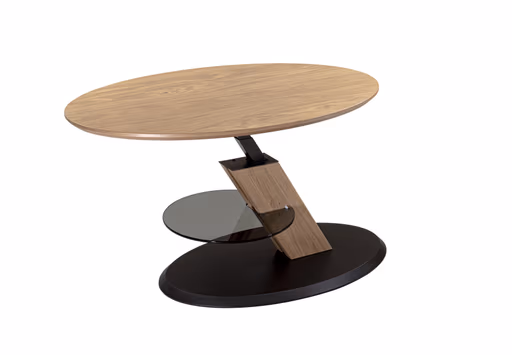 Couchtisch - höhenverstellbar, LBH. ca. 95x65x48-65 cm, Wildeiche