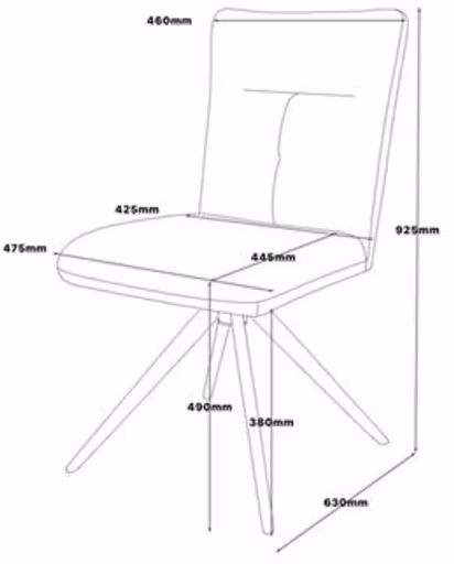 Stuhl MYLENE - drehbar, Stoff, Schlamm