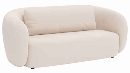 Sofa Karasu - 3-Sitzer, Stoff, Creme