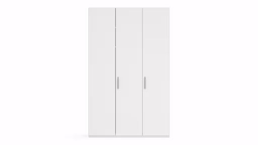Drehtürenschrank Viana - B. ca. 151 cm, Lack, Weiß