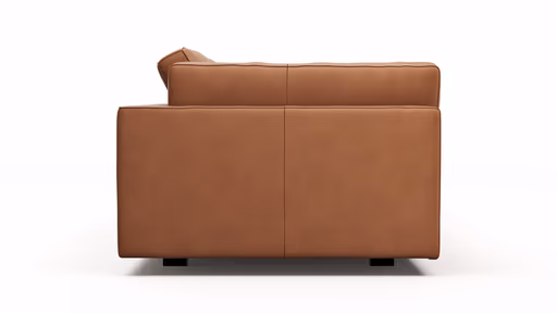 Sofa Aprino 3 - 3,5-Sitzer L, Dickleder, Cognac, Armlehne Kissen