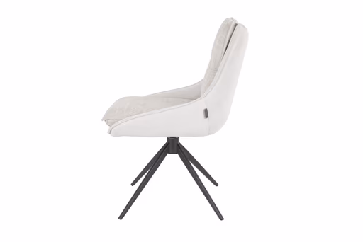 Stuhl MANDY - drehbar, Stoff, Silbergrau