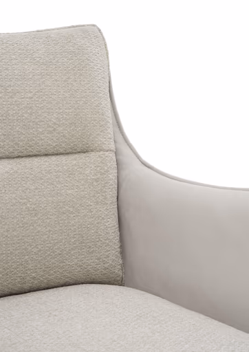 Armlehnstuhl MANDY - drehbar, Stoff, Silbergrau
