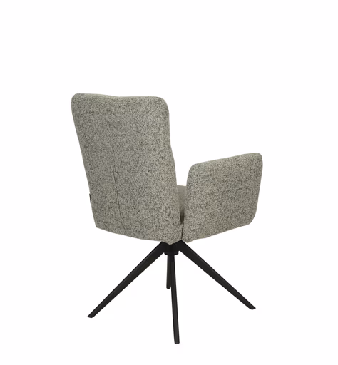 Armlehnstuhl MYLENE - drehbar, Stoff, Schlamm