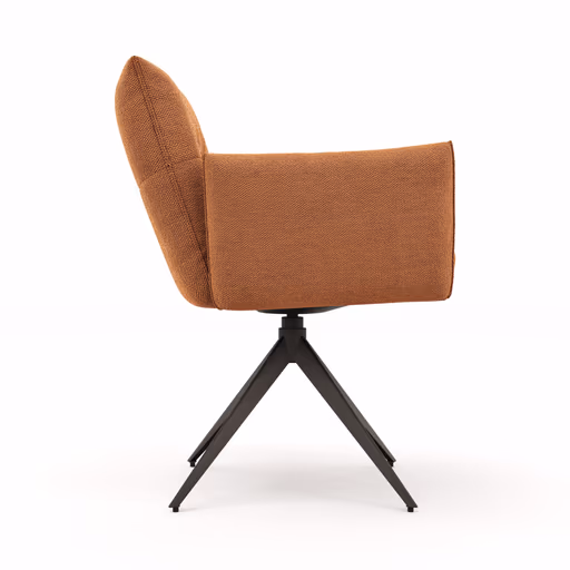 Armlehnstuhl Coscino - Stoff, Terrakotta