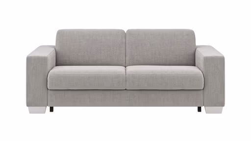 Sofa Nuoro - 2,5-Sitzer inkl. Schlaffunktion, Armlehne breit, Stoff, Grau