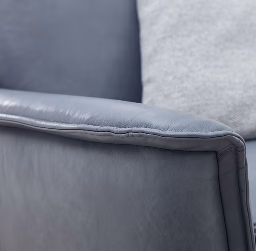 Sessel Bolivien - Kopfteil verstellbar, Leder, Steel