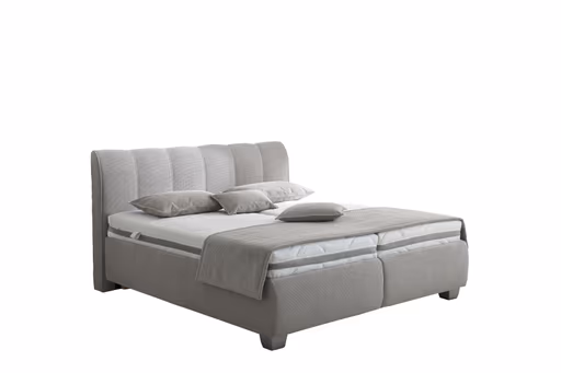 Polsterbett- Liegefläche ca. 180x200 cm, Stoff, Hellgrau