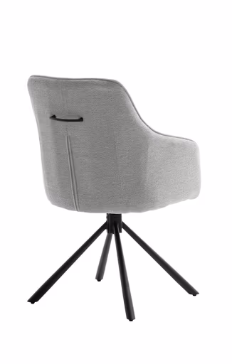 Armlehnstuhl - drehbar, Stoff, Hellgrau